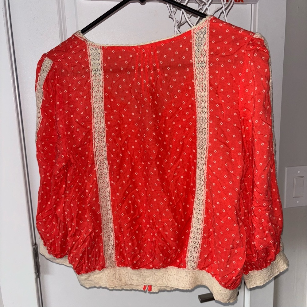 Free People Women’s Peasant Blouse Size S - Picture 13 of 13